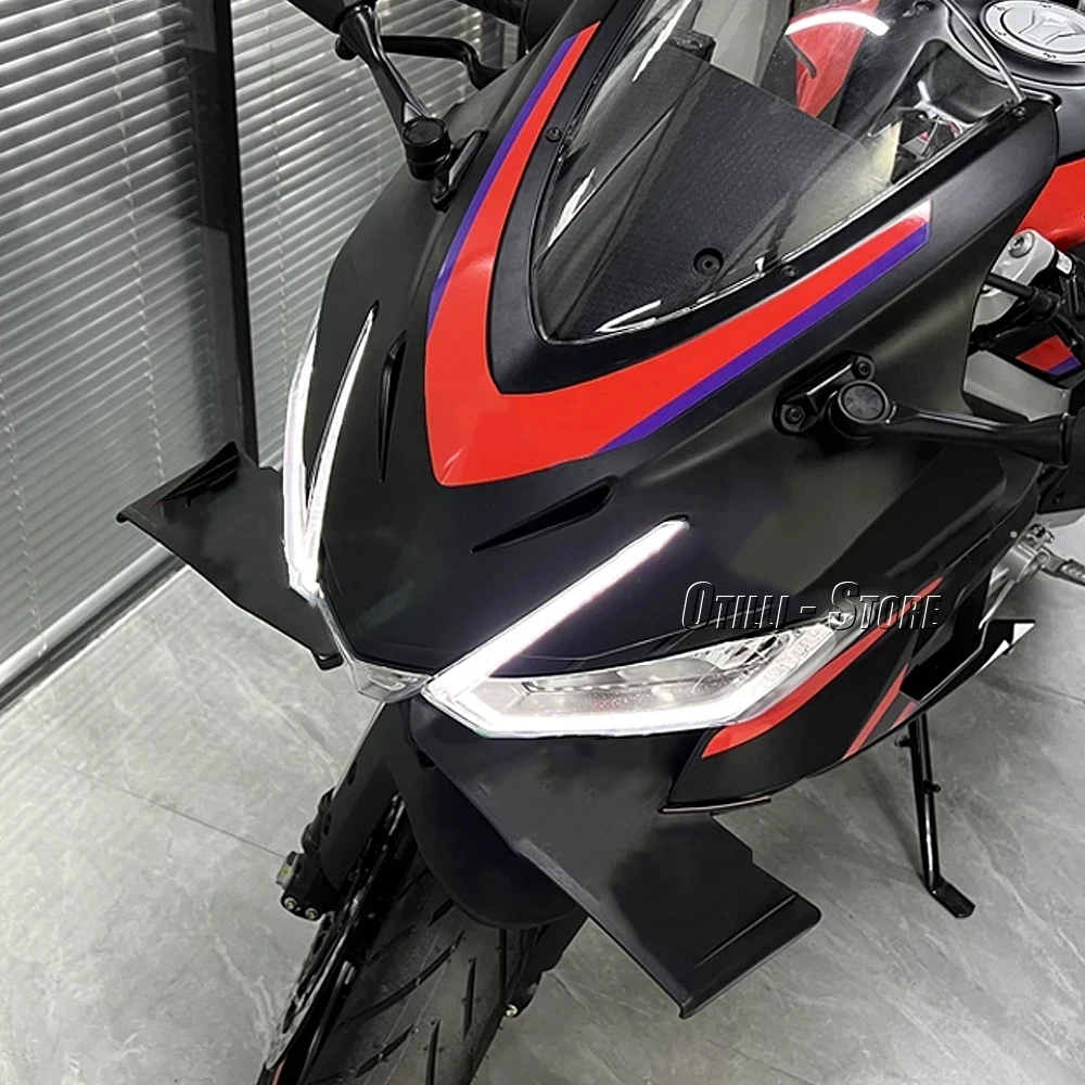 For Aprilia RS457 RS 457 rs457 2024 ABS Front Fairing Winglets Aerodynamic Protection Guard Cover Motorcycle Accessories Parts