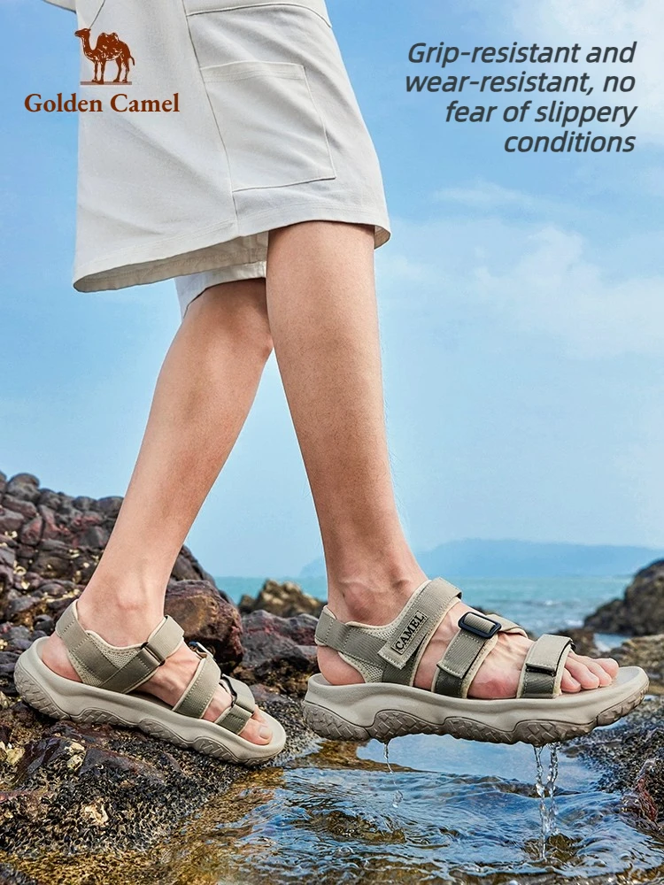 GOLDEN CAMEL Outdoor Men's Sandals for Women Creek Wading Sandal Quick-dry Non-slip Sports Beach Shoes for Men Summer Breathable