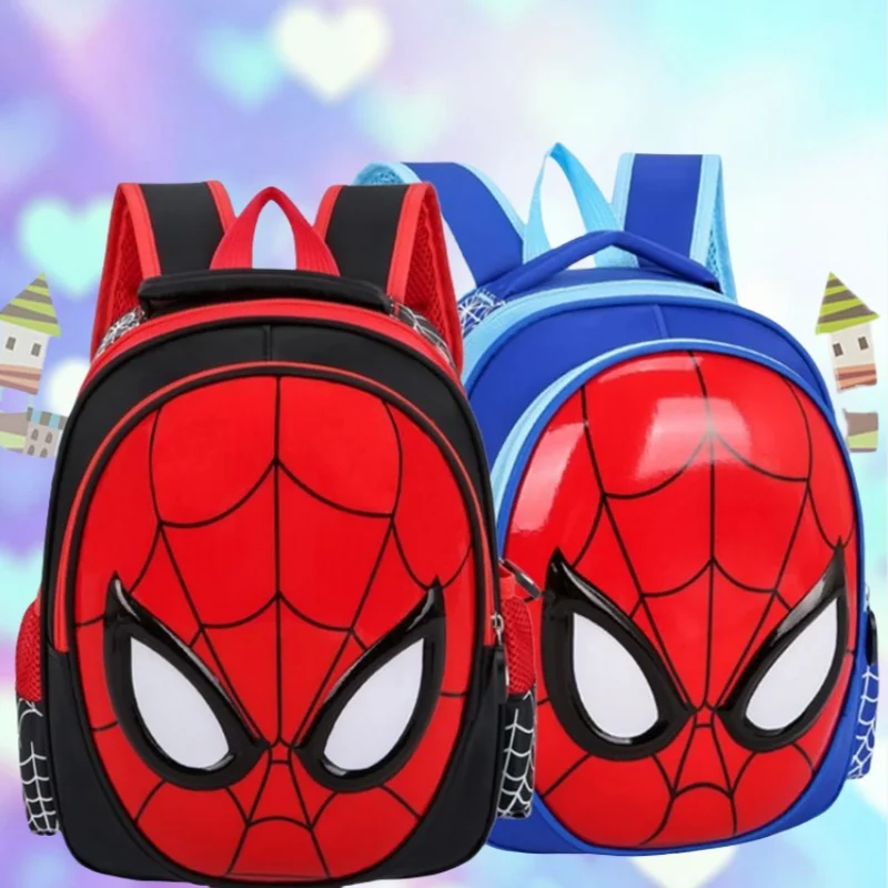 

Disney cartoon children's animal design backpack, spider face boy 3D pattern bag, kindergarten elementary school backpack gift