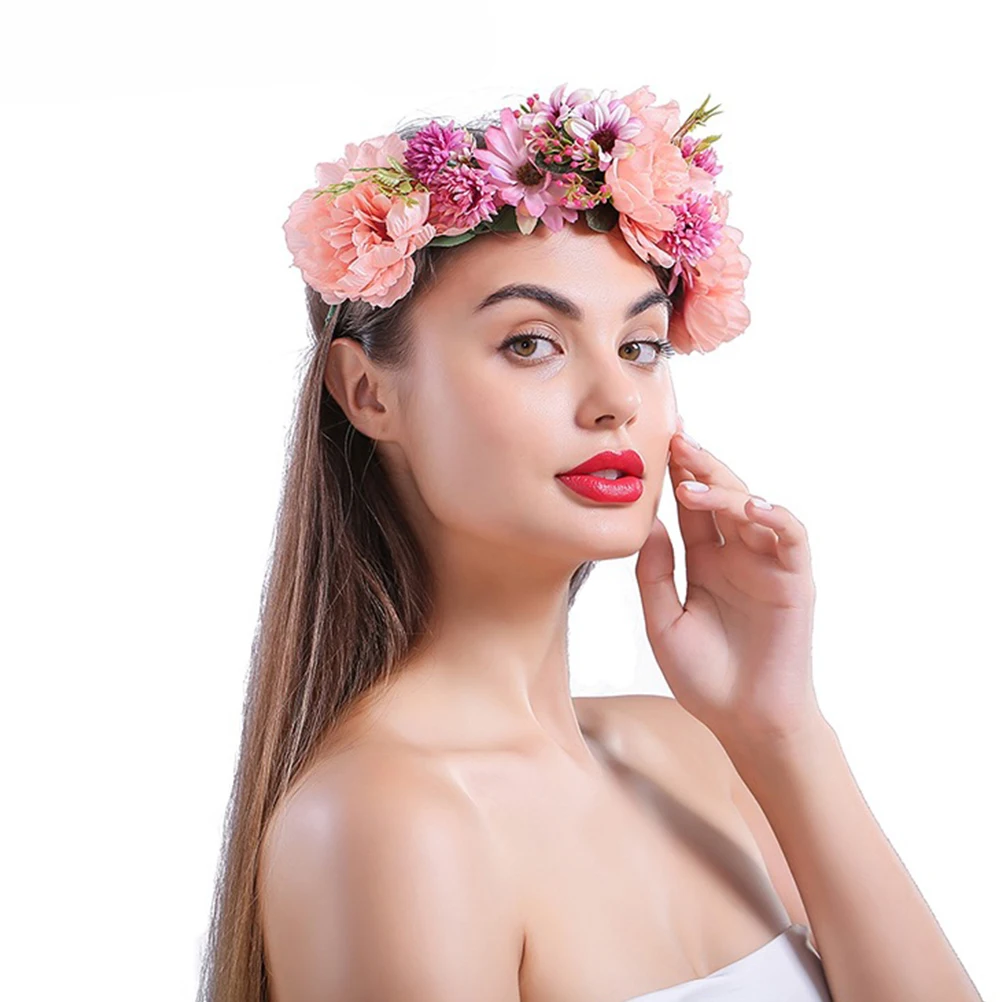 

1pc Hair Bands bridal cosplay party hair hoop flower headdress for bride hair Bridal Headband Party Hair Hoop bands