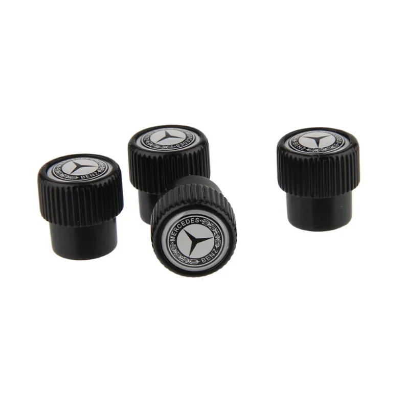 Car Tire Valve Caps Accessories for Mercedes Benz W124 W177 W164 W204 W205 W463 C63 CLS GLA ML G63 G64 Auto Wheel Tyre Covers