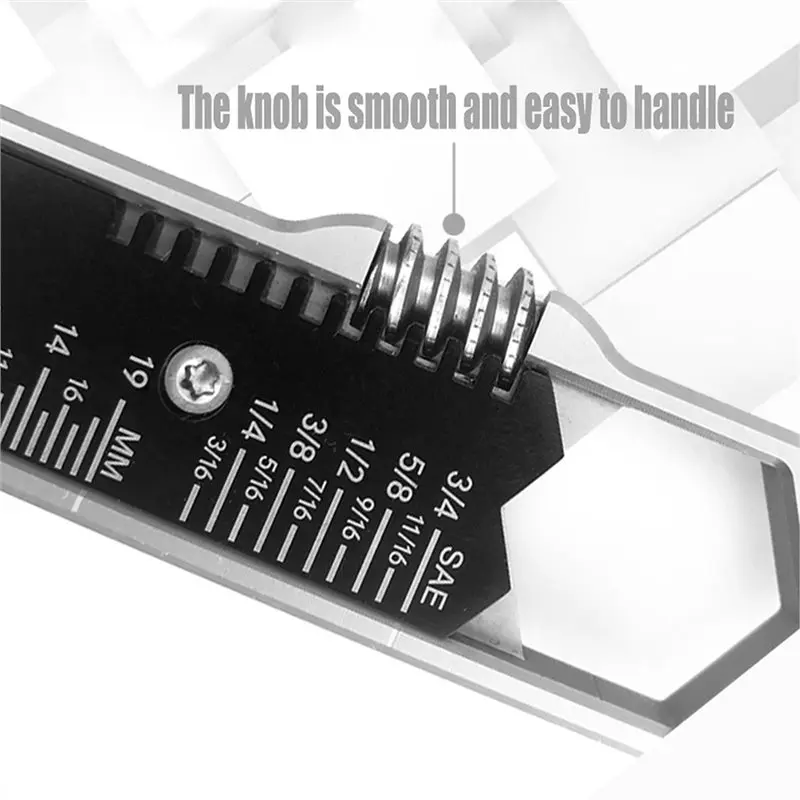 مفتاح ربط KYCOR-EDC 3/16 إلى 3/4 بوصة 5 إلى 19 مم أداة قابلة للتعديل مع مشبك جيب قابل للفصل مصمم للصيانة الخارجية