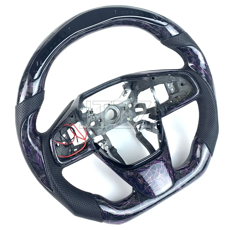 FOR Honda Civic 10th Generation 2016 2017 2018 Customized Carbon Fiber Leather LED Display Style Car Steering Wheel