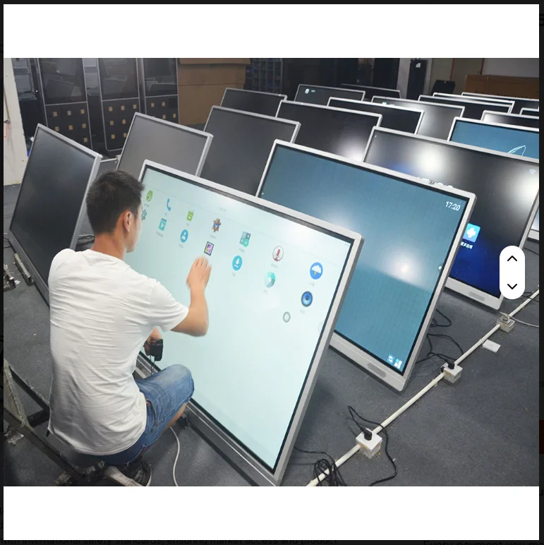 التخصيص 86 بوصة 4K 2K شاشة فائقة الدقة لوحة ذكية تعمل باللمس لوحة بيضاء تفاعلية لجهاز عرض مؤتمرات الفيديو
