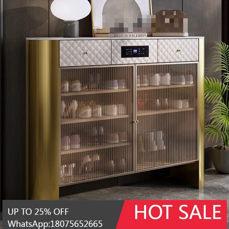 

HLZ Shoe Cabinet Intelligent Disinfection Deodorization Drying Light Luxury Modern Minimalist Large Capacity Entrance Cabinet