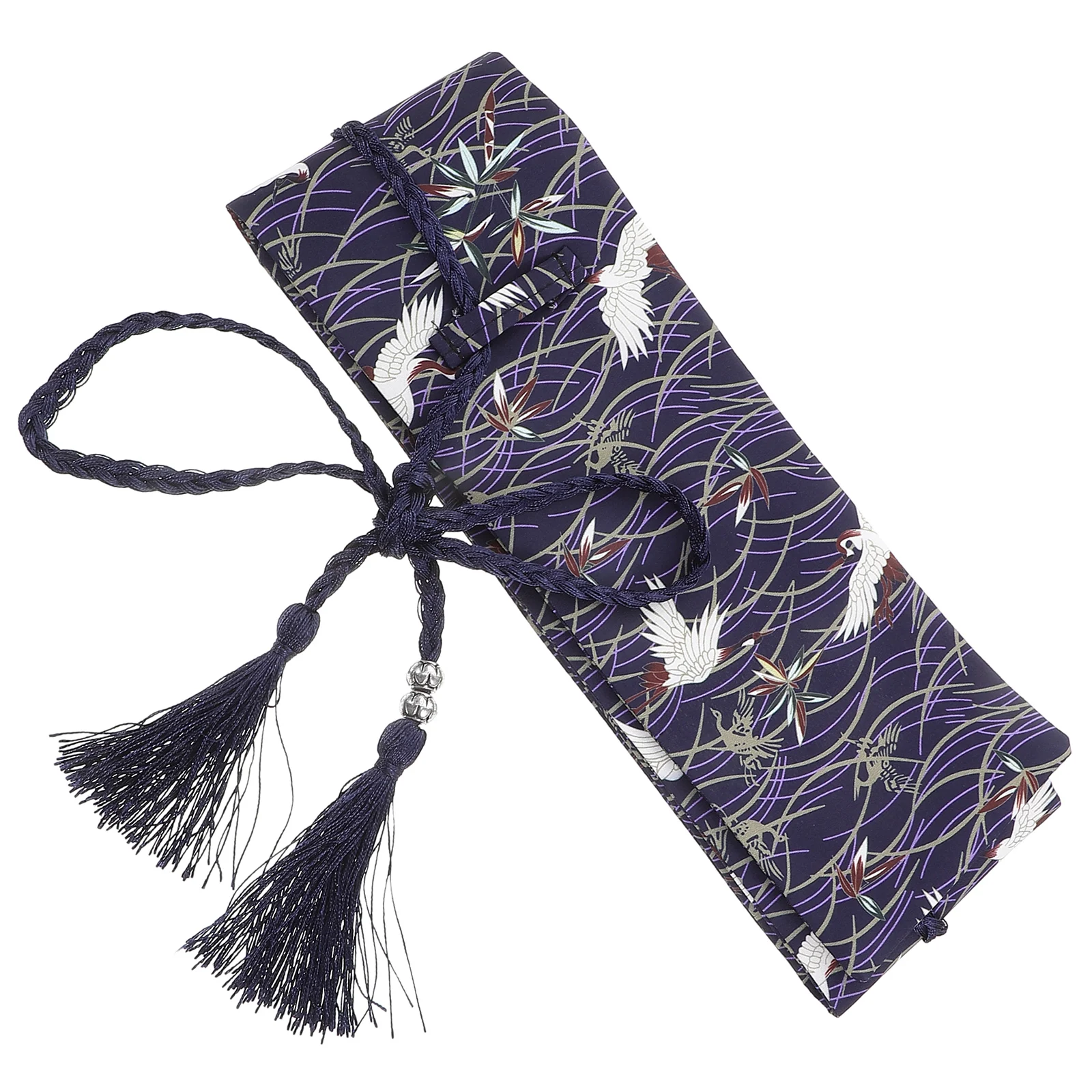 

Retro Crane Waist Sash Kimono Hanfu Bathrobe Vintage Japanese Women Belt Tassel Japanese Women Belt