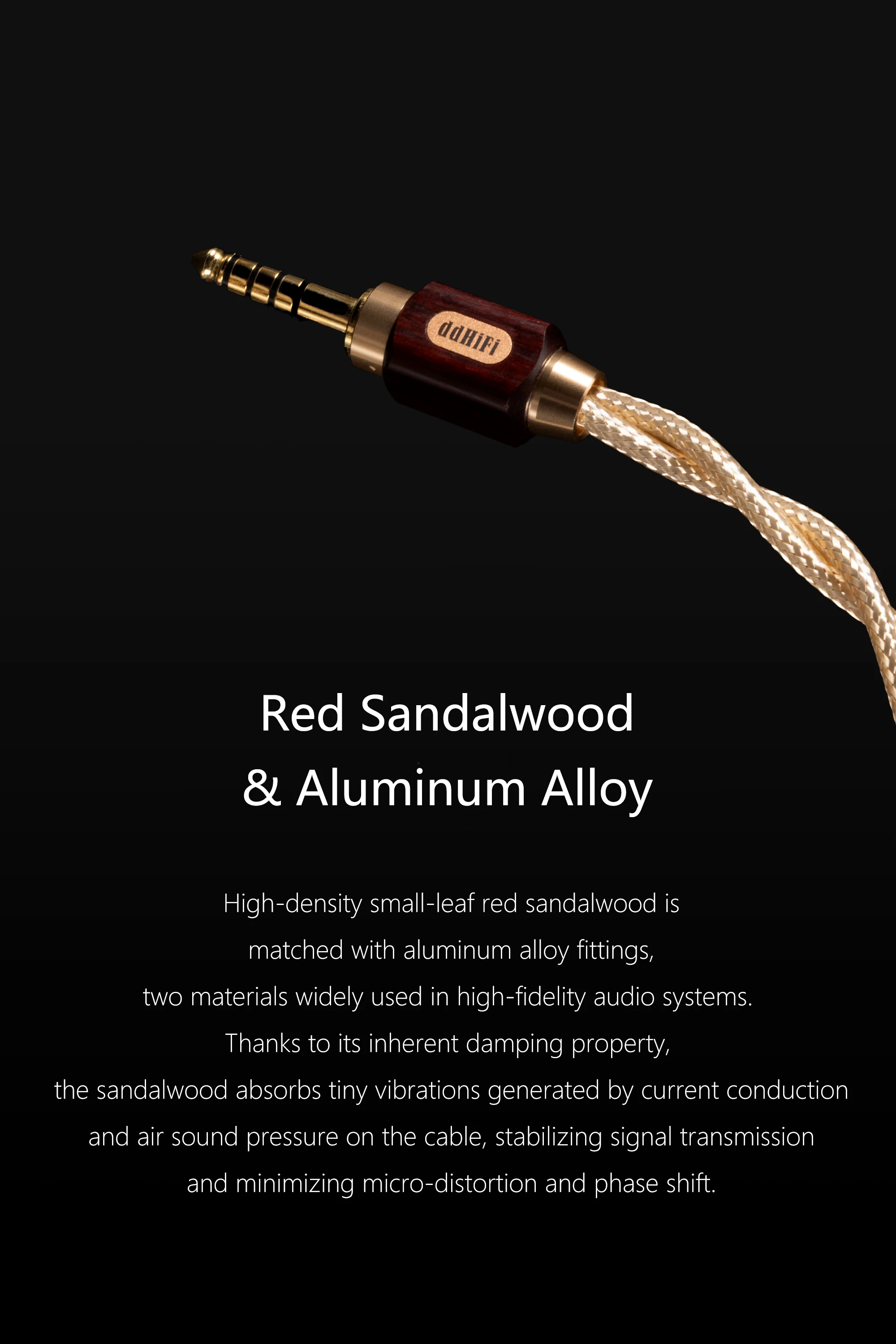 DD ddHiFi BC150G 4,4 mm symmetrisches Kopfhörer-Upgrade-Kabel, silberfarbenes OCC-Kupfer mit schwimmendem Schirm für Sennheiser Focal AT Sony & Co. – Detail 5