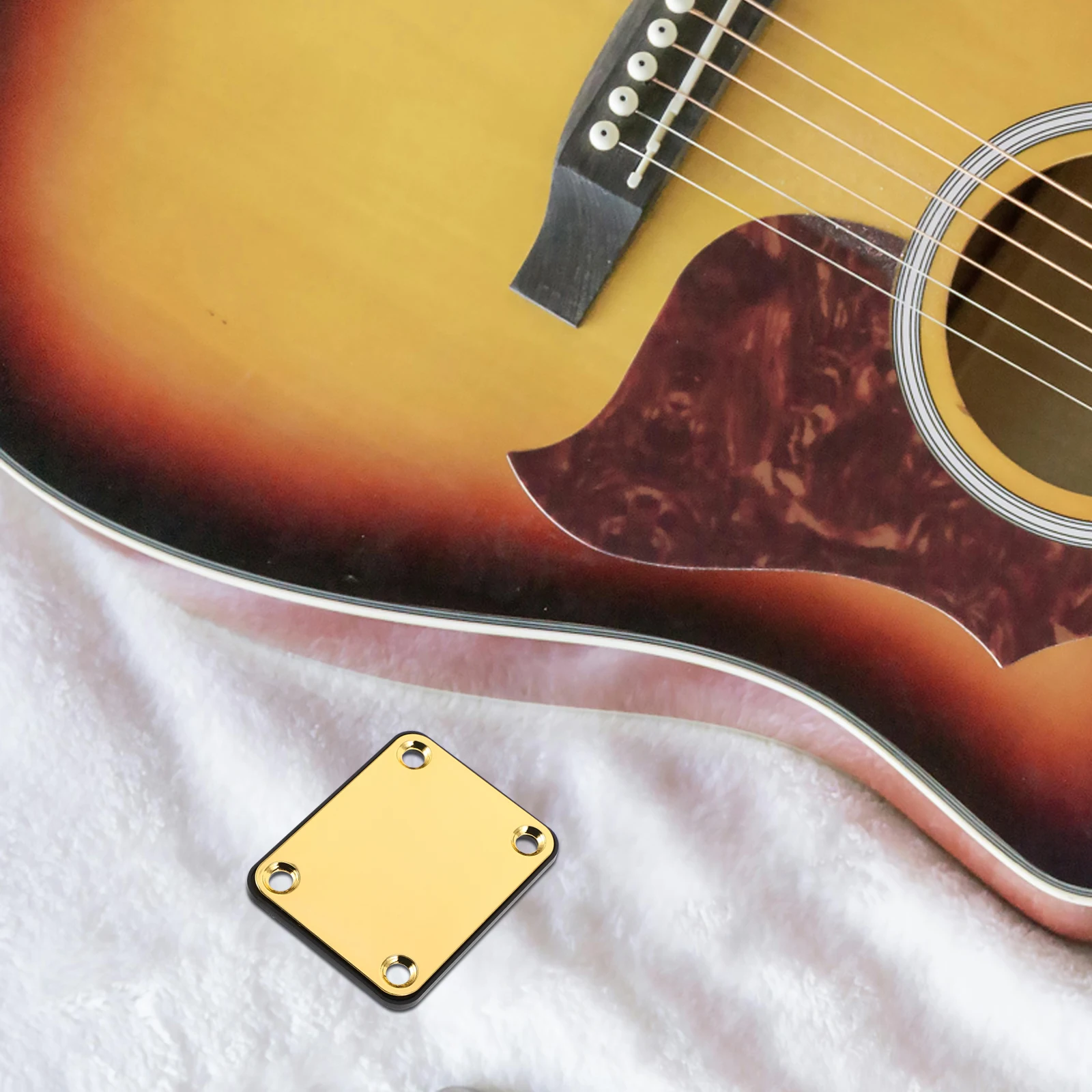 

Electric Guitar Accessories 4-hole Neckplate for Bass Plates Heightening Spacer Parts Reinforcing