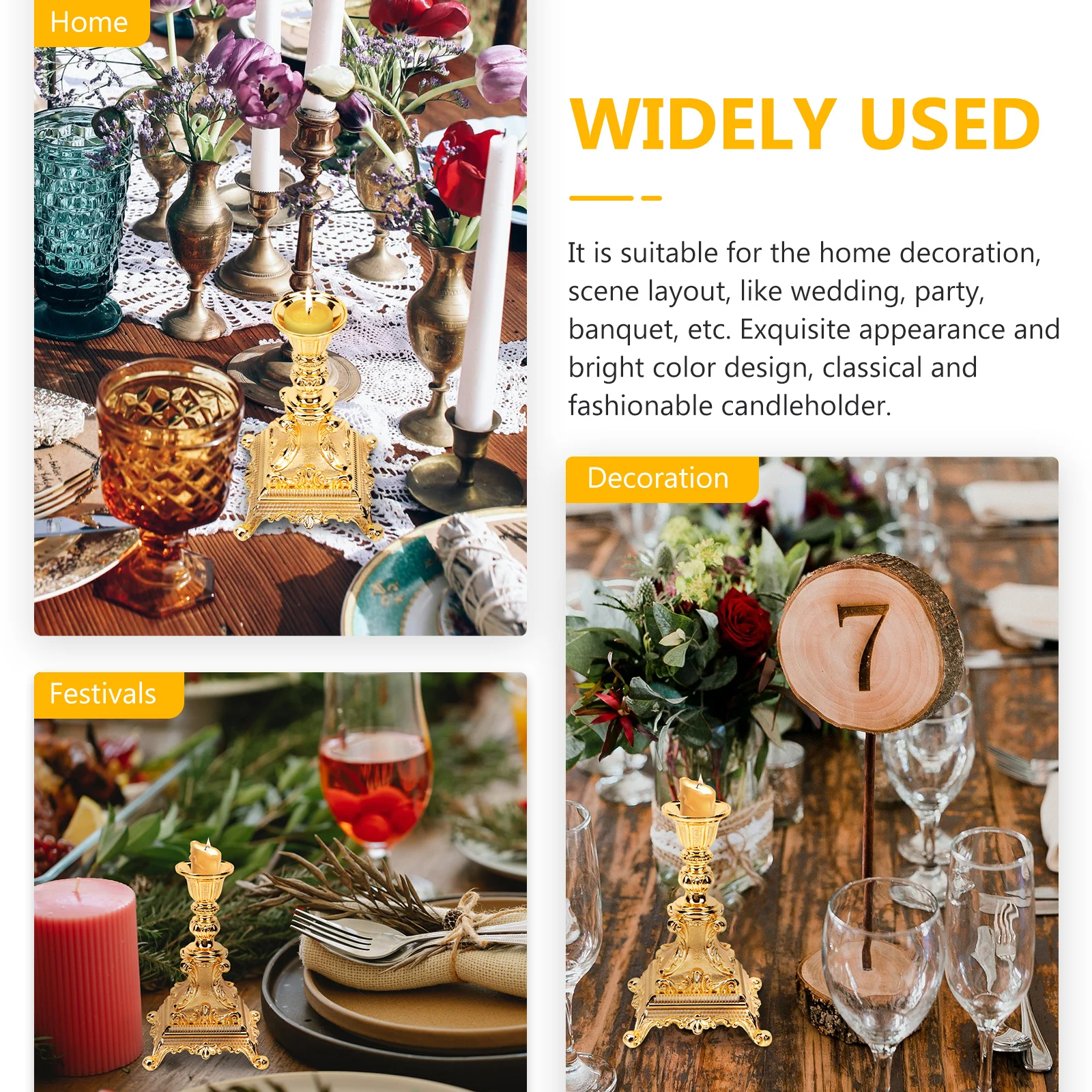 Supporto semplice ed elegante in lega di zinco Supporto per la casa Decorazione Semplice supporto europeo Supporto per banchetti per feste di nozze