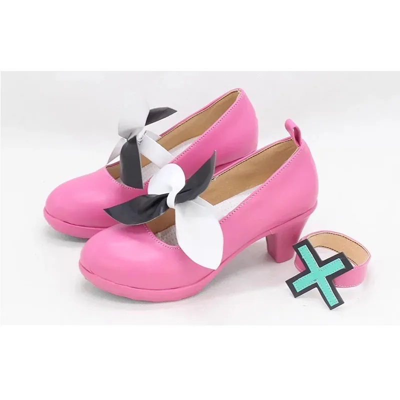 

Кана чудес ААА × Showtime Otori Косплей-проект Sekai Colorful Stage! подвиг. Кожаные туфли Miku Emu с бантом