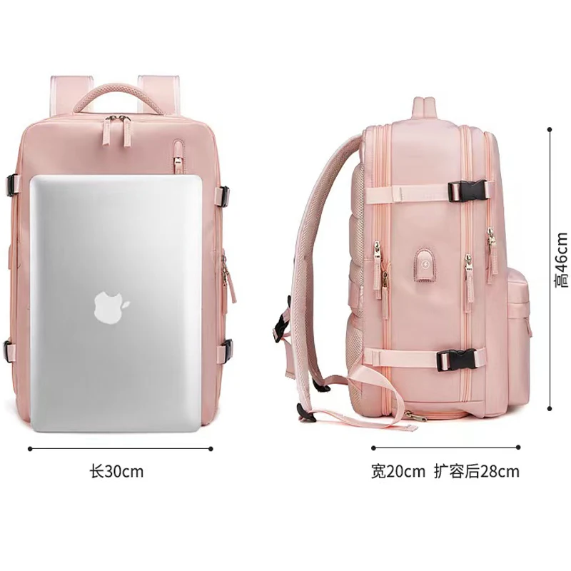 Fashion 35L Laptop Backpack Women Man Waterproof Laptop Bag USB Charging Mochila Travel Backpacks Luggage Bag with Shoes Pocket