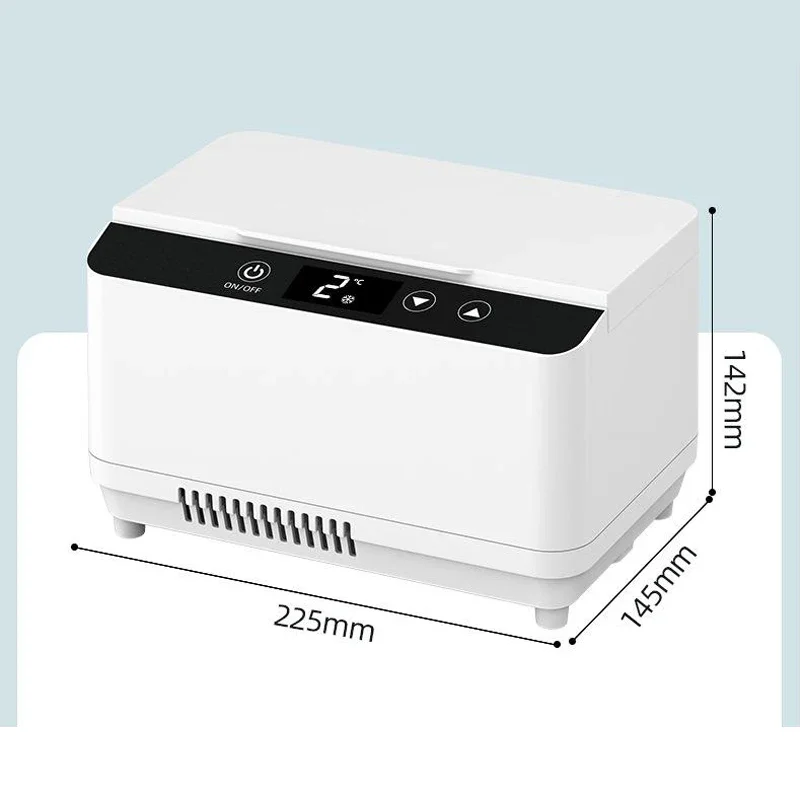 Mini frigorifero portatile con dispositivo di raffreddamento per insulina Scatola per medicinali di raffreddamento da viaggio all'aperto con design di grande capacità a doppio strato