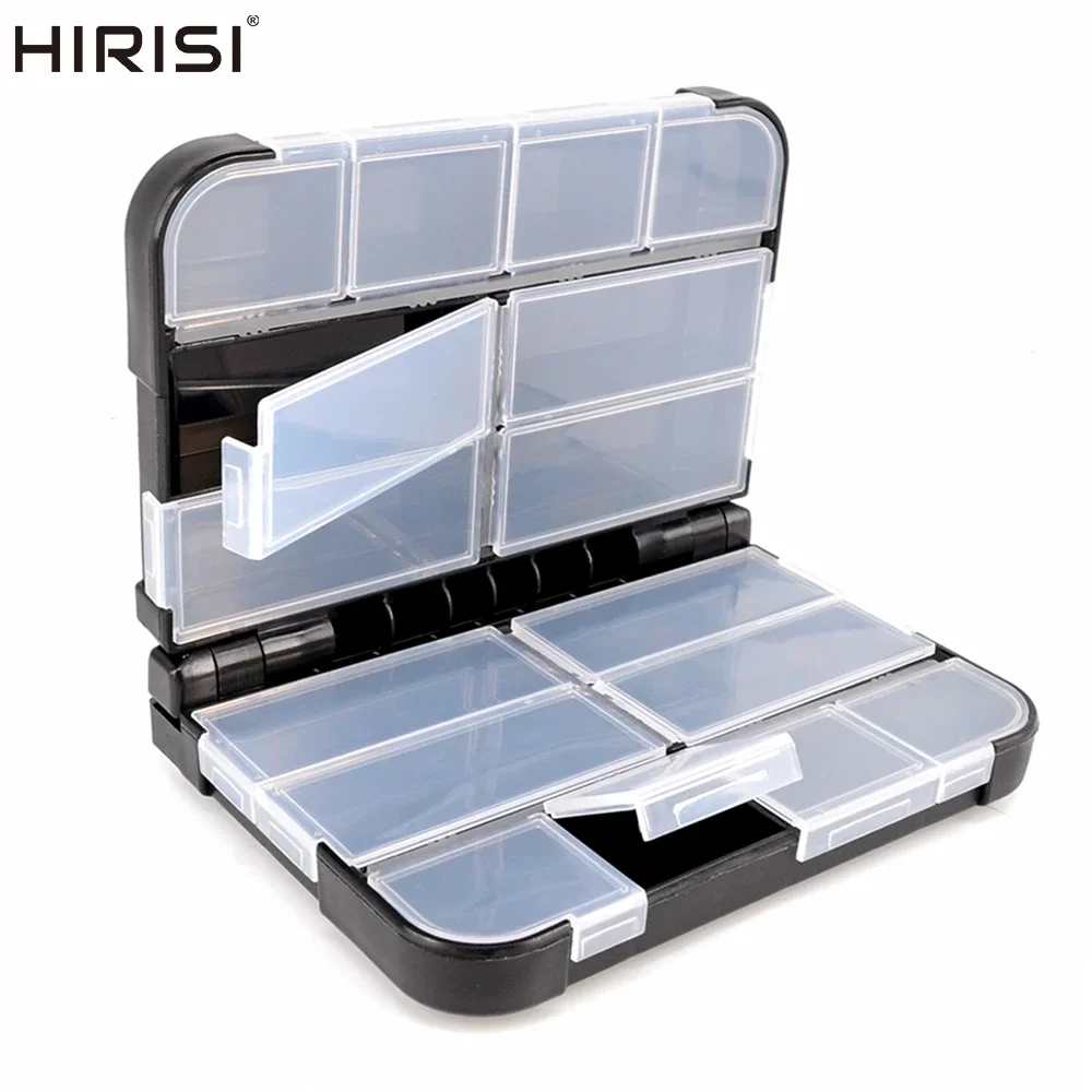 

Hirisi 10/16 Compartments Mini Storage Case Fishing Tackle Box Fish Hook Lure Baits Plastic Storage Box Fishing Accessories