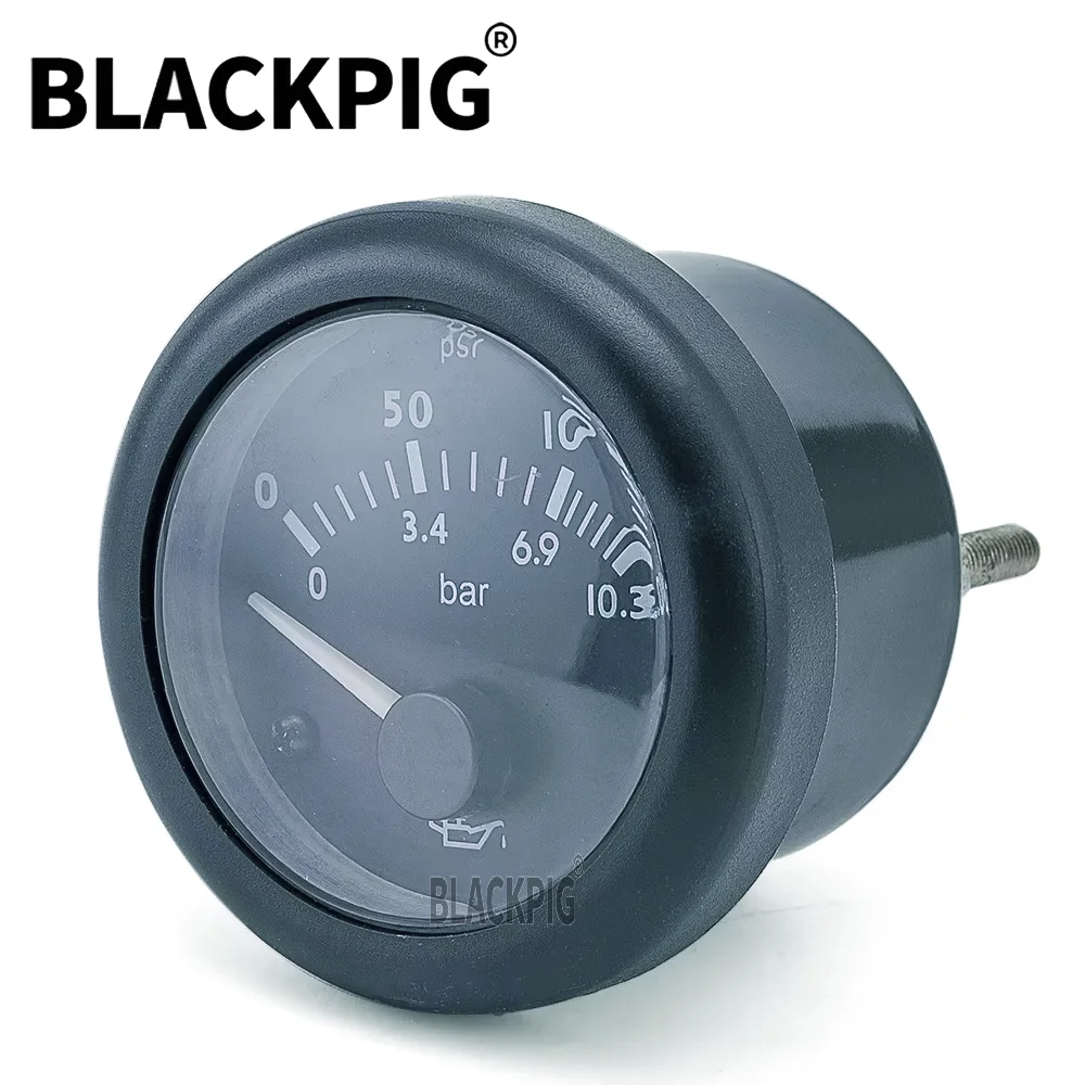 52MM 0-10 bars 10bars Oil Pressure Gauge Diesel Generator Gauge Meter Genset Parts DC 12V 24V