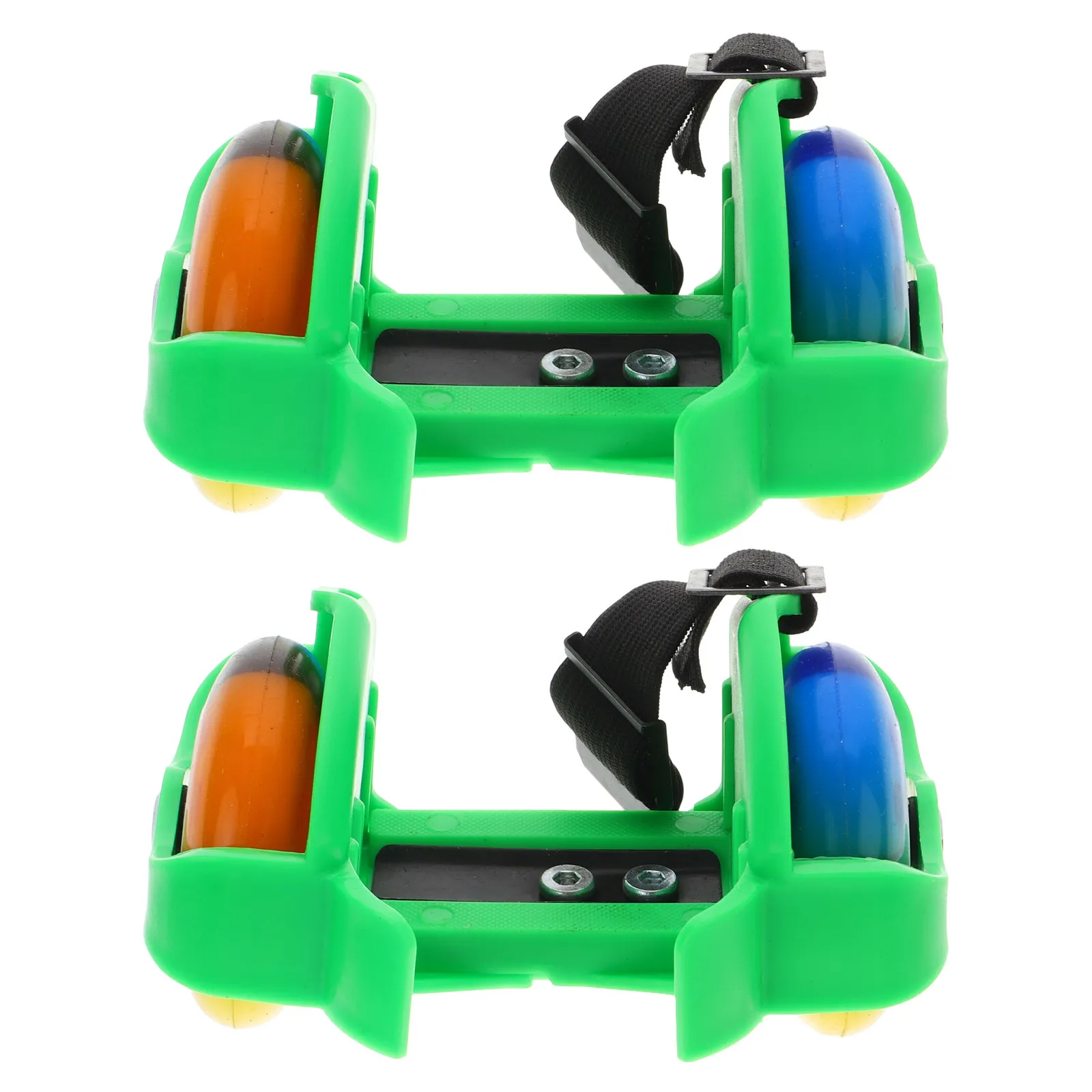 

1Pair Adjustable Roller Skates for Kids with Glowing Wheels PU Rubber Construction High Stability Beginner Outdoor Skating Shoe