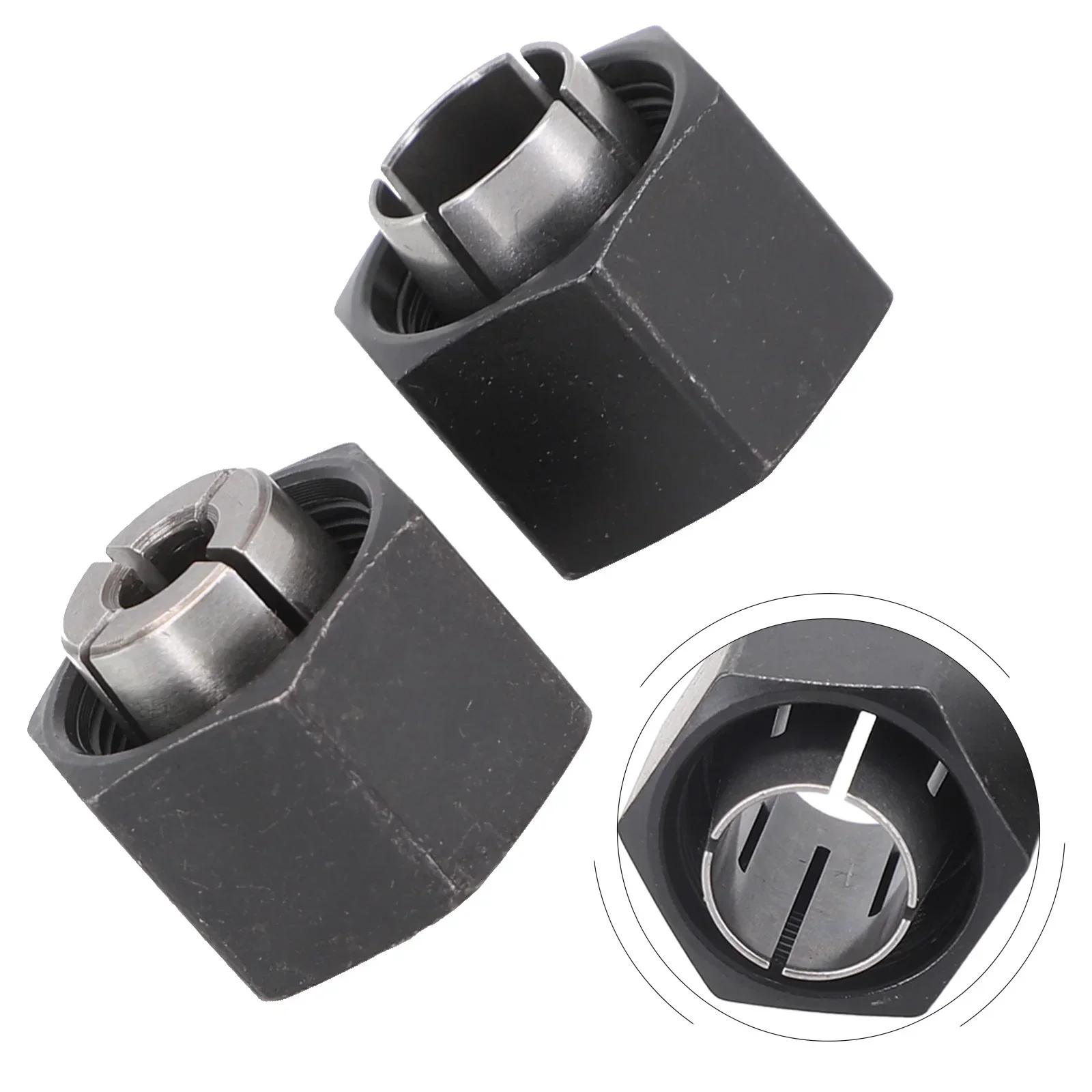 2pcs 12.7MM/6.35MM Router Collet For DW621 DW616 DW618 DW621K DW625 DW6214 Engraving Trimming Machine Power Tools Accessories