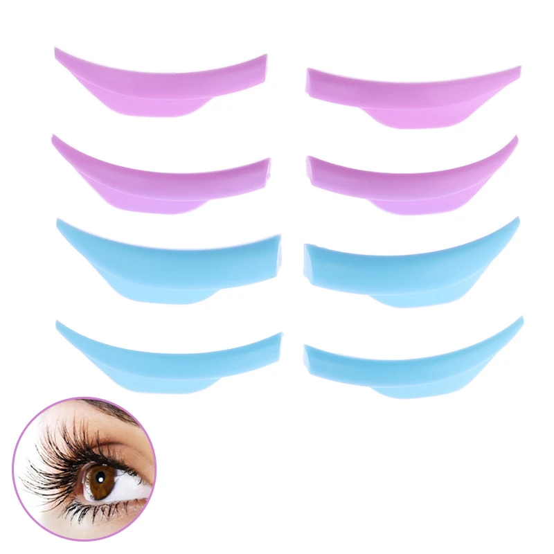 Silicone Eyelash Perm Pad, Lifting Lashes Rods, Shield Recycling, 3D Eyelash Curler, Acessórios de Maquiagem, Ferramentas Aplicadoras, 4-10Pairs