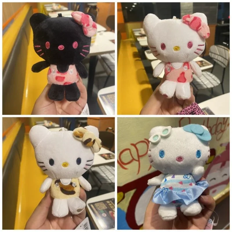 

New Sanrio Series Summer Glasses Style HelloKitty Plush Toy School Bag Pendant Cute Cartoon HelloKitty Girl Gifts Doll Pendant