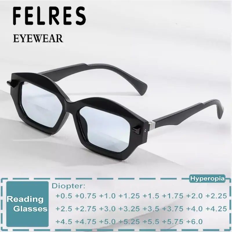 FELRES Fashion Anti Blue Light Reading Glasses Men Women Prescription Eyewear Optical Glasses Single Focus Presbyopic Glasses