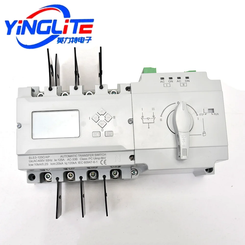 AC400V 50Hz 125A ATS dual power automatic transfer switch Diesel generator parts electric control circuit breaker S3-125C/4P