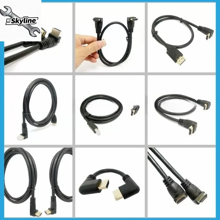 Suitable for Giselle, dual elbow HDMI 2.0 high-resolution video TV cable