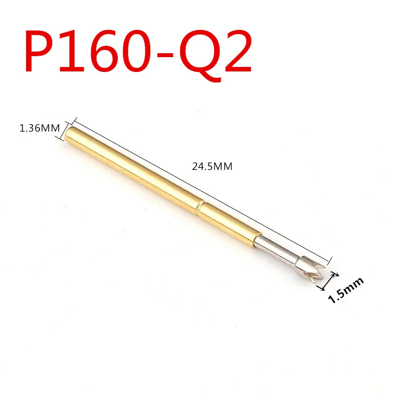 100PCS P160-Q2 Big Four-jaw Spring Test Needle Outer Diameter 1.36mm Total Length 24.5mm PCB Probe