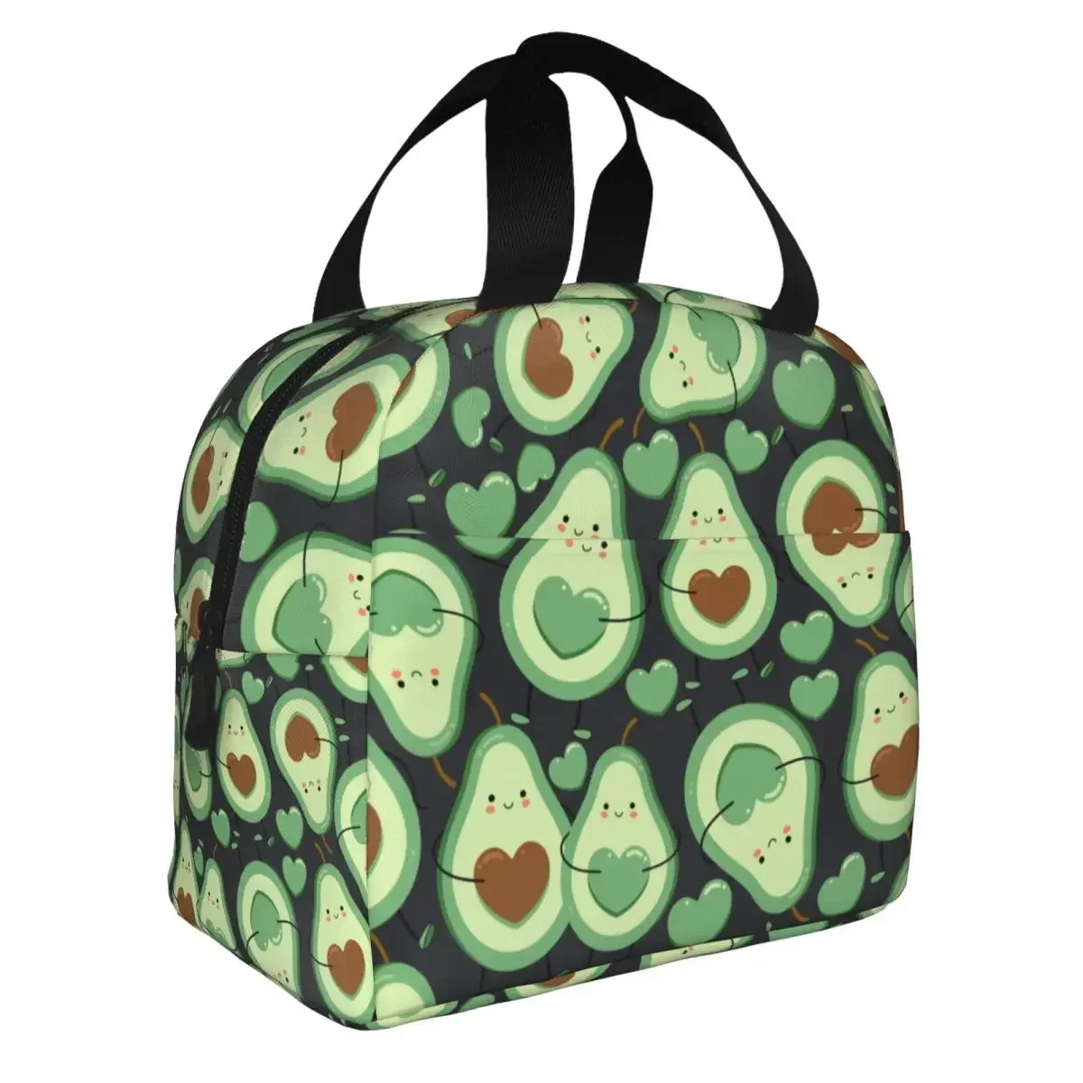 لطيف الأفوكادو الفاكهة معزول أكياس الغداء حقيبة حرارية وجبة الحاويات مانعة للتسرب حمل علب الاغذية الغذاء حقيبة الشاطئ نزهة #2