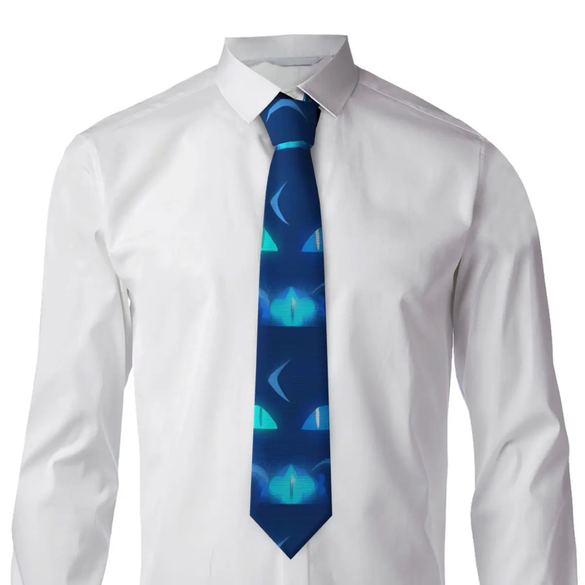 Shadow Milk Cookie Run Kingdom Cute Cartoon Anime  Necktie for Men Silk Polyester 8 cm Neck Ties Wedding Accessories Tie
