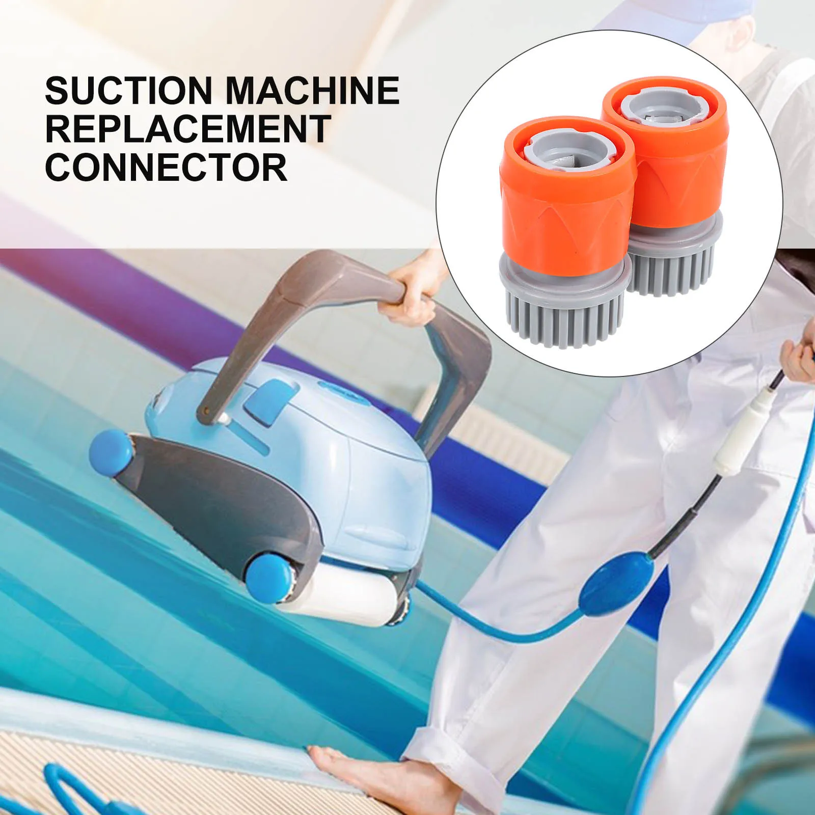 

2Pcs Durable Pool Vacuum Hose Connector Quick Connect Fittings Easy Installation Portable Adapter Pool Vacuum Hose Connector