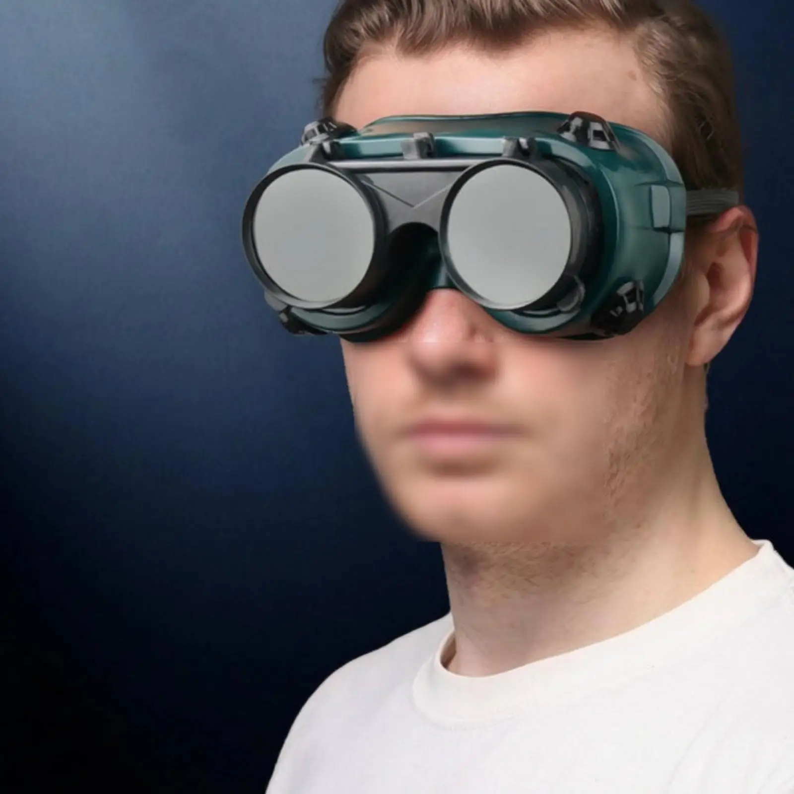 Versatile-Use Metalworking Goggles Elastic Head Strap Flip-up Metalworking