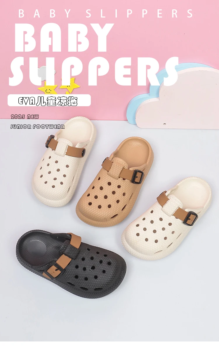 Neue Kinder-Clogs, Leichte Sommer-Sandalen mit Geschlossenem Zehenbereich für Jungen und Mädchen, Outdoor-Strandsandalen – Detail 1