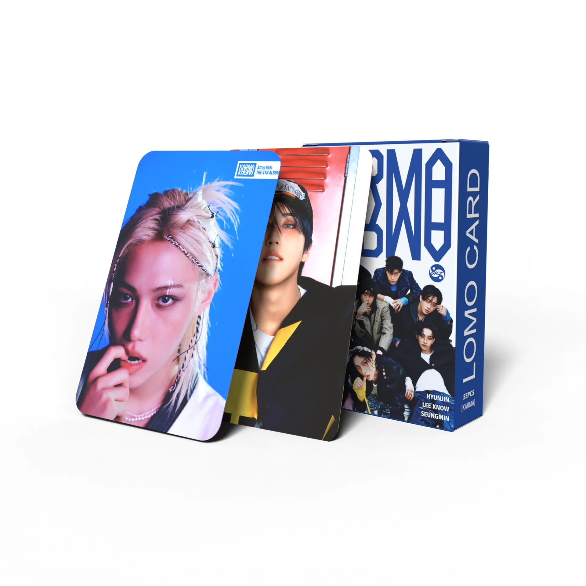 55 album StrayKids regular, kartu kecil KARMA, kartu foto selebriti, koleksi Huang Xuanchen, kartu Lomo