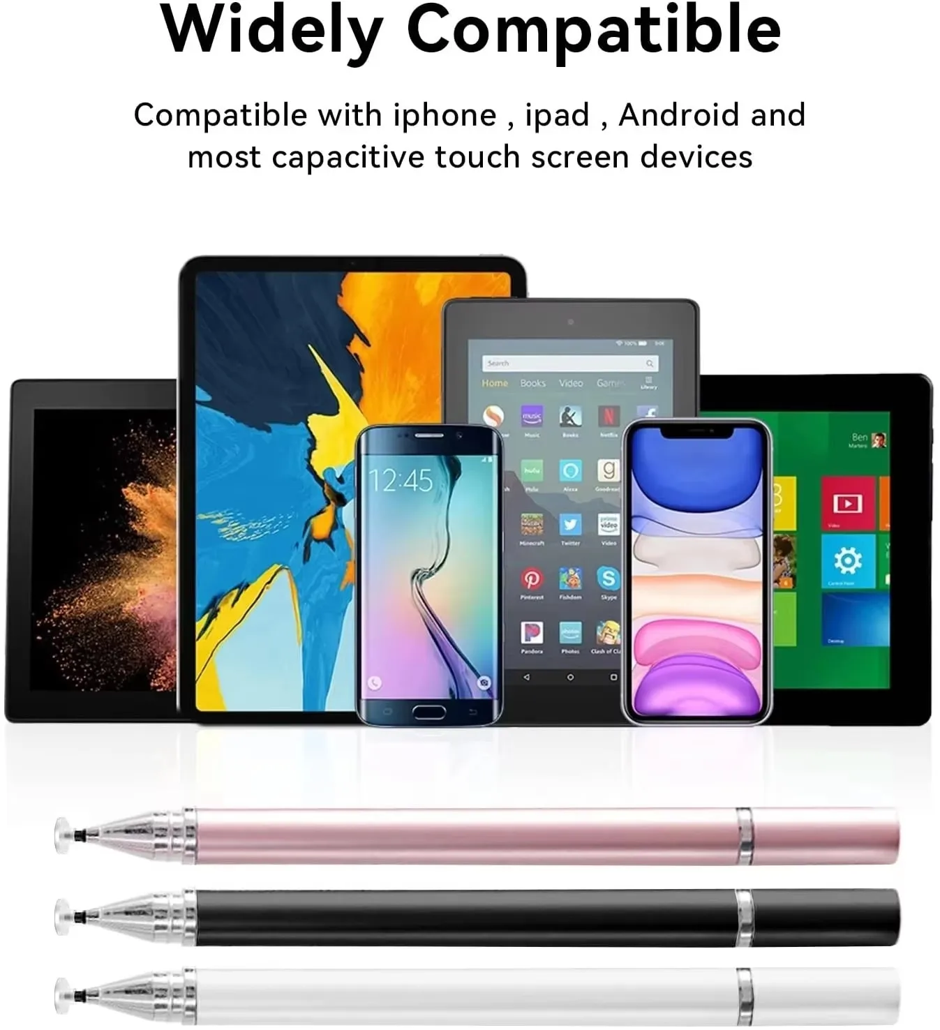 2 In1 Stylus Pen for Mobile Phone Tablet Drawing Pen Capacitive Pencil Universal Touch Screen Pen for Pad iPhone Android