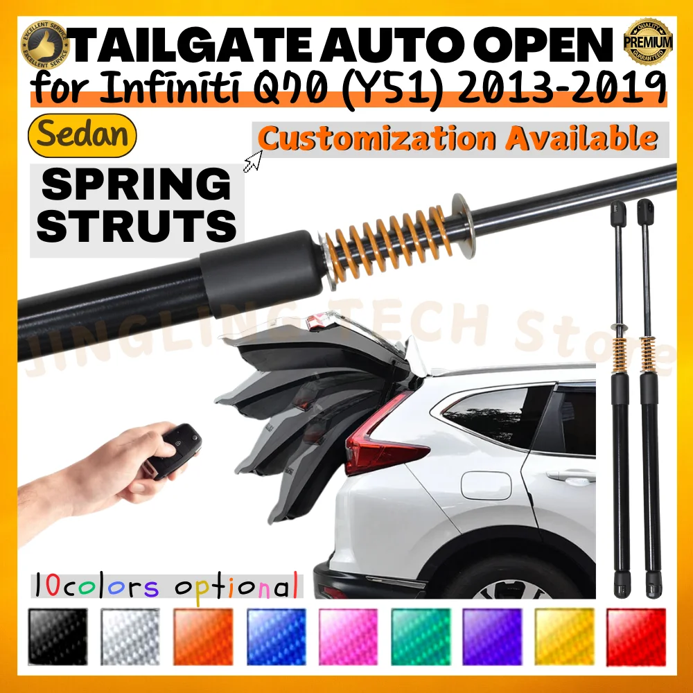 

Qty(2) Trunk Struts with Spring for Infiniti Q70 (Y51) Sedan 2013-2019 Rear Tailgate Boot Lift Supports Shock Absorbers Dampers