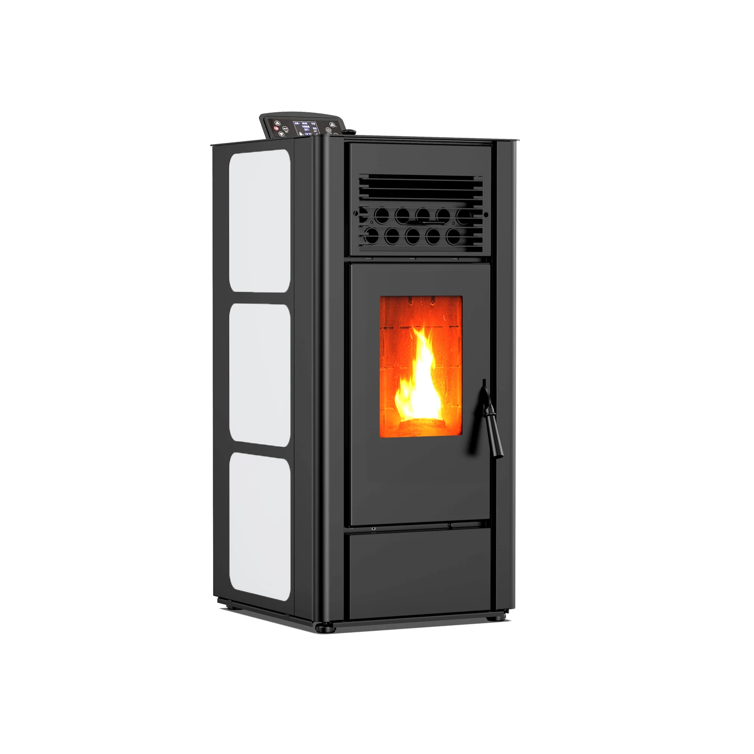 AC110V/230V /DC12V KT0903A Automatic Pellet Feeding WIFI Control 9KW Pellet Stove Heater for Indoor House Villa