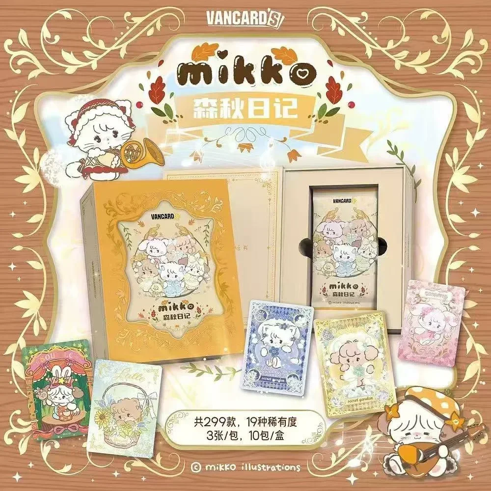 Vancard's Vol.2 Mikko Cards Mori Autumn Diary Anime Collection Card Mistery Box Board Games Toys Birthday Gifts for Boy and Girl