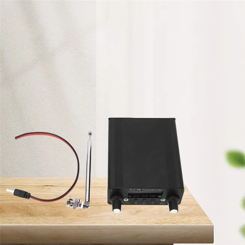 FM Transmitter 5W 76-108Mhz Stereo FM Radio Station Long Range FM Broadcast With Mic Sound Jack