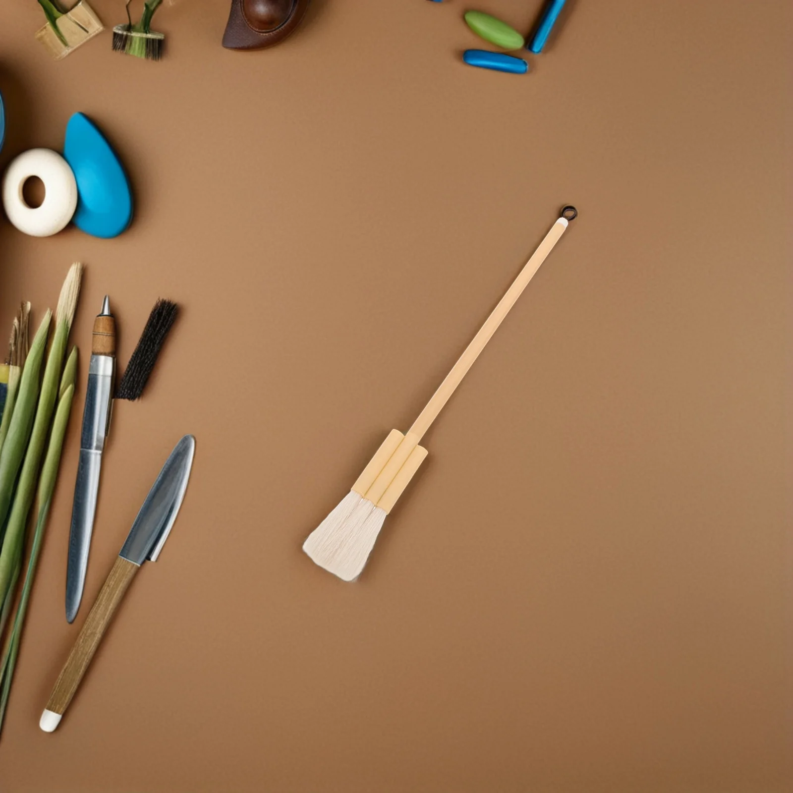 

Goat Hair Watercolor Hake Brush Handmade Soft Flat Paintbrush Wood Handle for Wash Techniques Blending Delicate Gradients