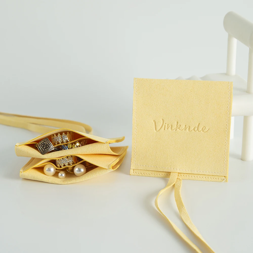 شخصية الأصفر ستوكات مجوهرات شنطة هدايا 100 قطع المخملية الجلد المدبوغ أقراط خواتم عيد الميلاد حزب الحقيبة بشكل منفصل حماية أكياس