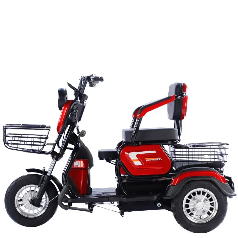 New electric tricycle household small elderly scooter elderly moped with shed to pick up children battery car