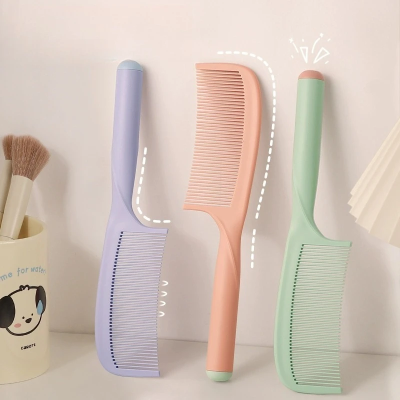 

Ручная расческа с широкими зубьями, пластиковая плоская расческа для волос, шпилька для кожи головы, портативная дорожная расческа для волос, женские аксессуары для укладки