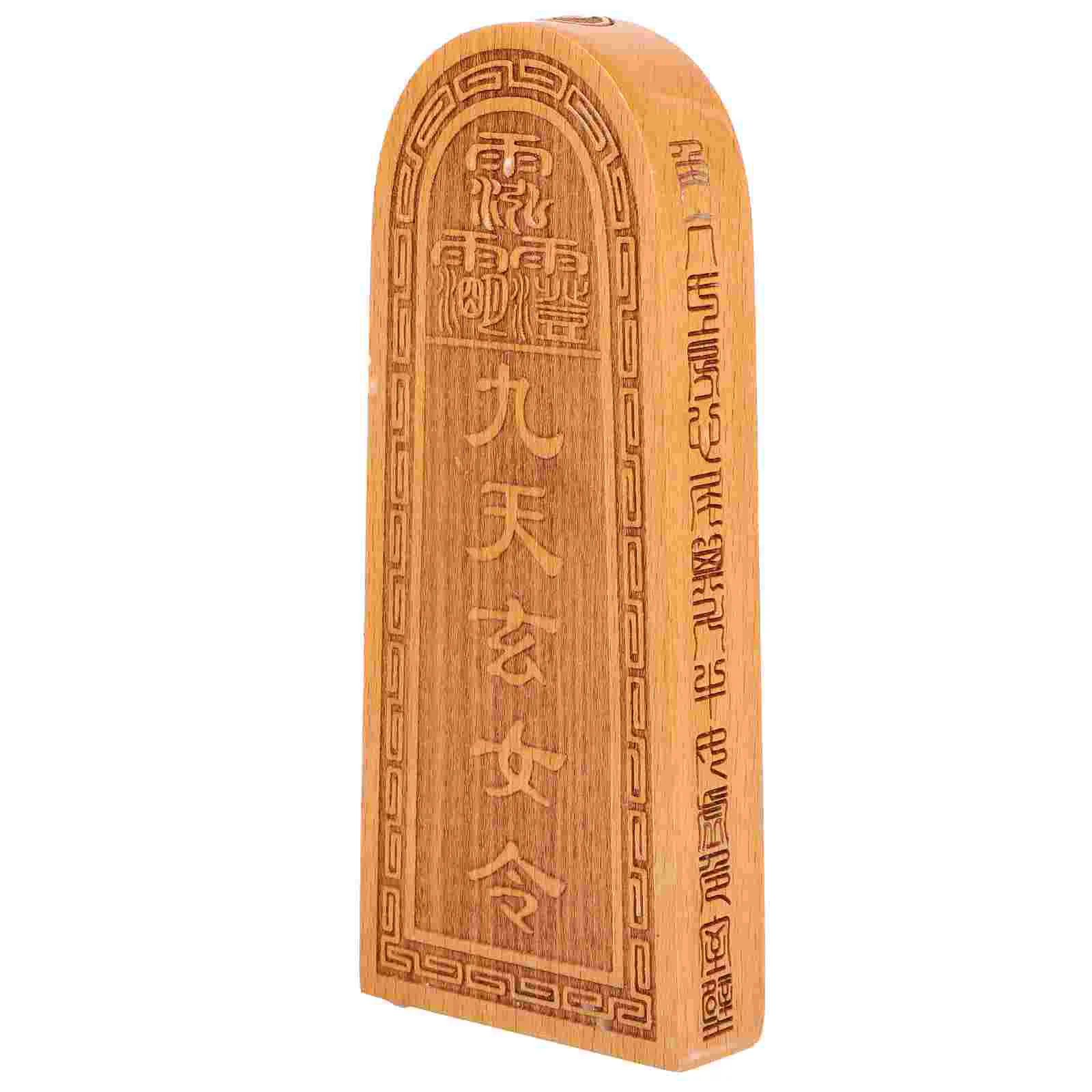 Nine Heavens Xuannv Token Desktop Ornament for Home Wooden Decor Decoration Shape Adornment Statue