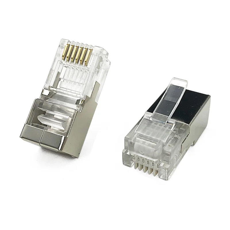 50/100PCS RJ12 6P6C Connector Long Body RJ11 6-Core Telephone Cable Modular Plug With Shield Shell L=22.8mm