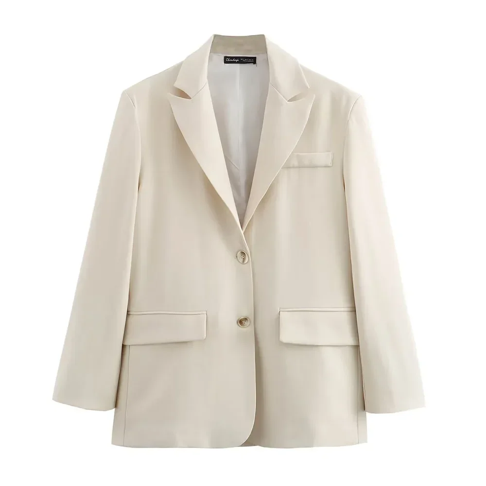 2024 Europe and the United States in the spring new European and American wind women\'s casual simple loose blazer tops