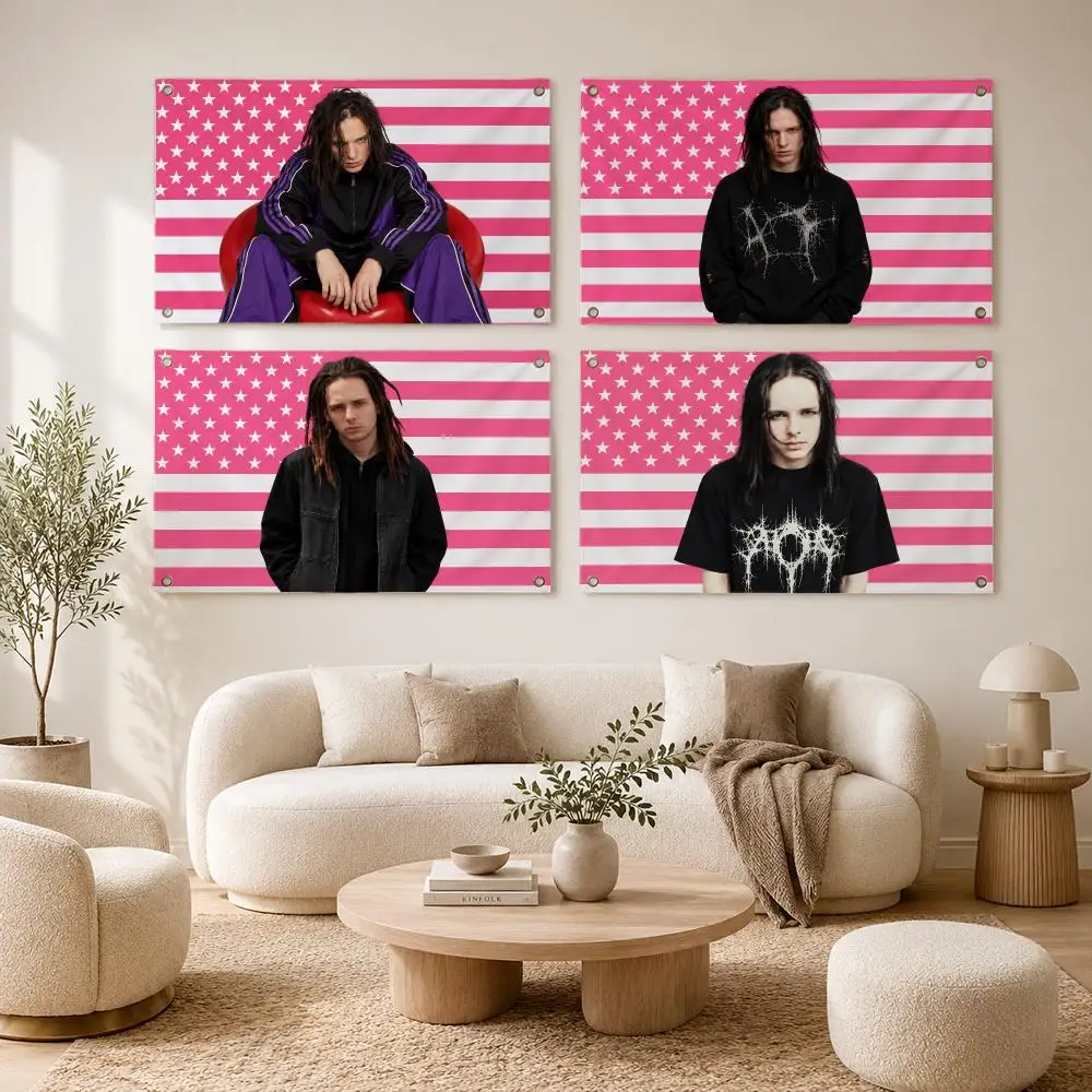 Singer Jonathan Davis Flags flag For Decoration Outdoor Picnic Hanging Home Camping Party Banner