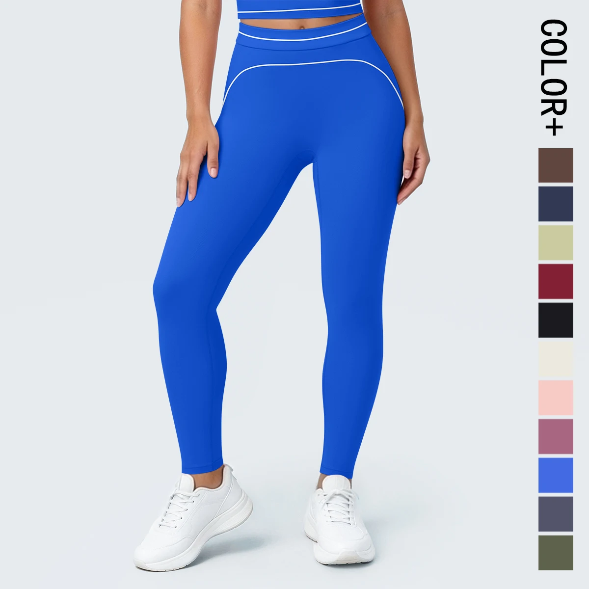 1PC Gym Sports Yoga Pants for Woman High Strength Training Scrunch Yoga Pants High Waist Color Blocking Stripe Yoga Leggings