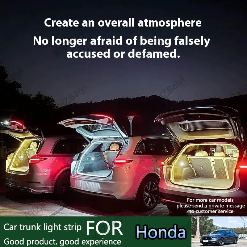 

For Honda Full range rear trunk lights for cars, SUVs, sedans, taillights, ambient lights, automatic 200cm 400cm