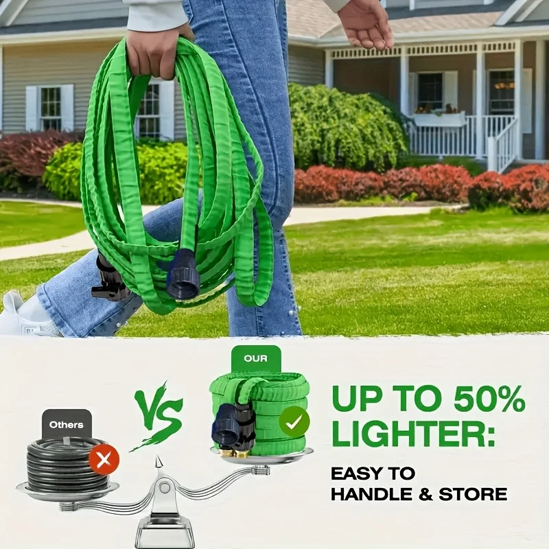 30m（100FT）Garden Water Pipe, Suitable for Outdoor Gardening Watering, Industrial, Courtyard, Lawn, Car Washing and Irrigation.