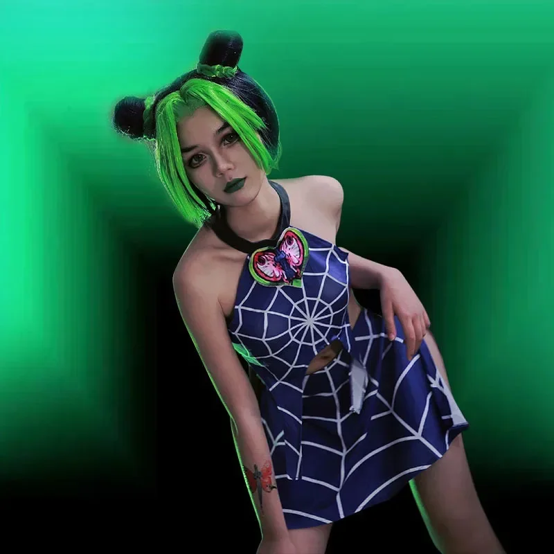 Anime Jolyne Cosplay Kostüm JoJo Cosplay Kostüm Damen Sexy Rock Uniform Hose Trenchcoat Halloween Karneval Party Outfits
