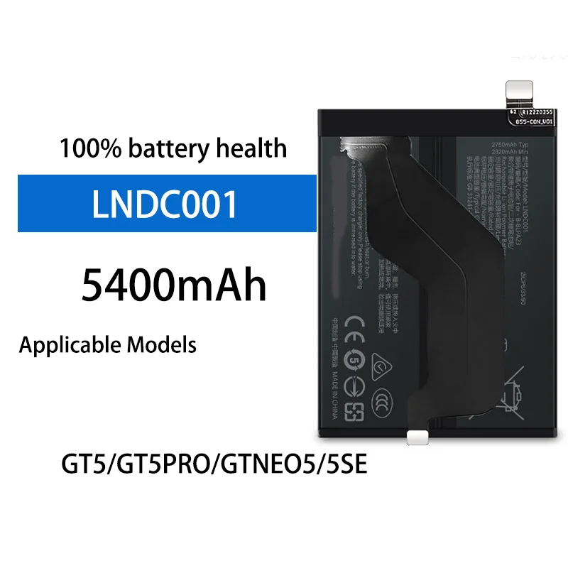 

Premium 5400mAh Battery For Realme GT5 GT5 Pro GT Neo5 SE Stable Power Output Safe Charging Better Using Experience